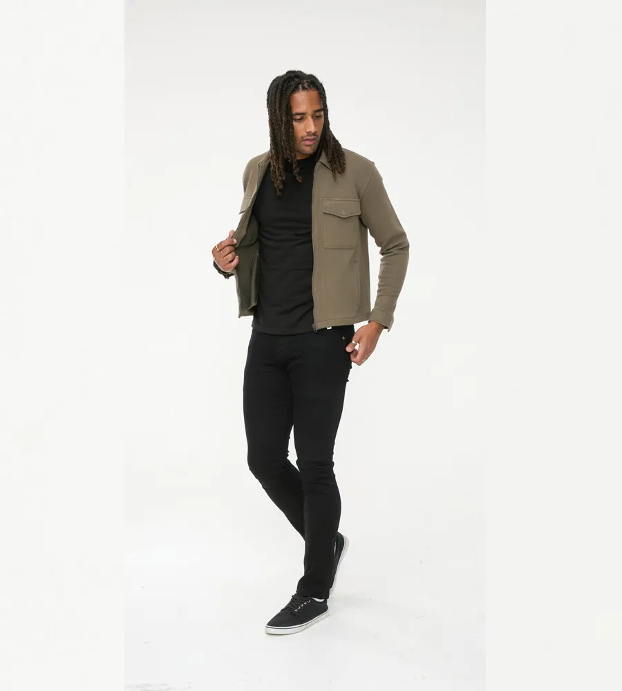 Stretch Jacket with Zip Through and Patch Pockets for Men (LODI)