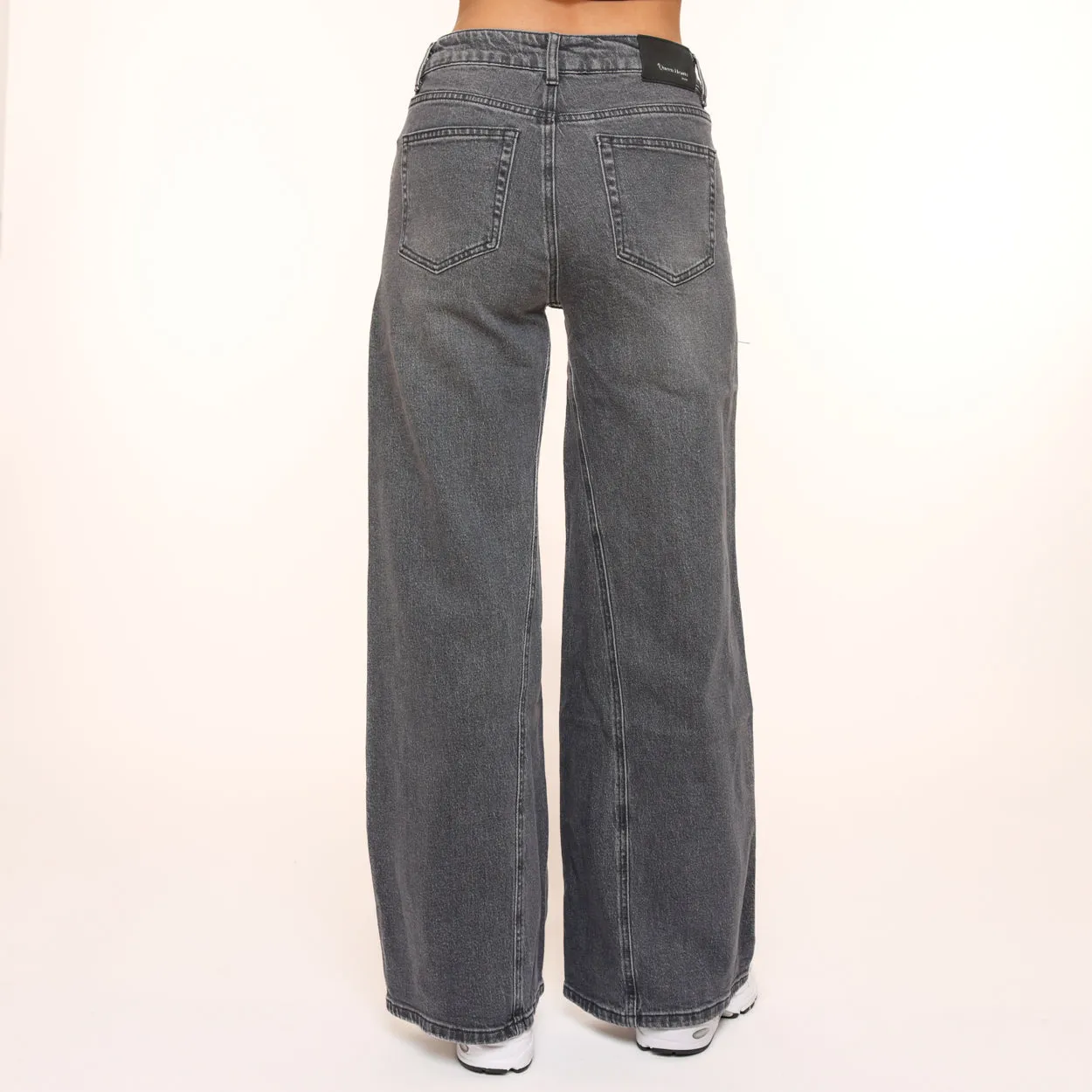 Dark Gray Wide Leg Denim - Jeans.