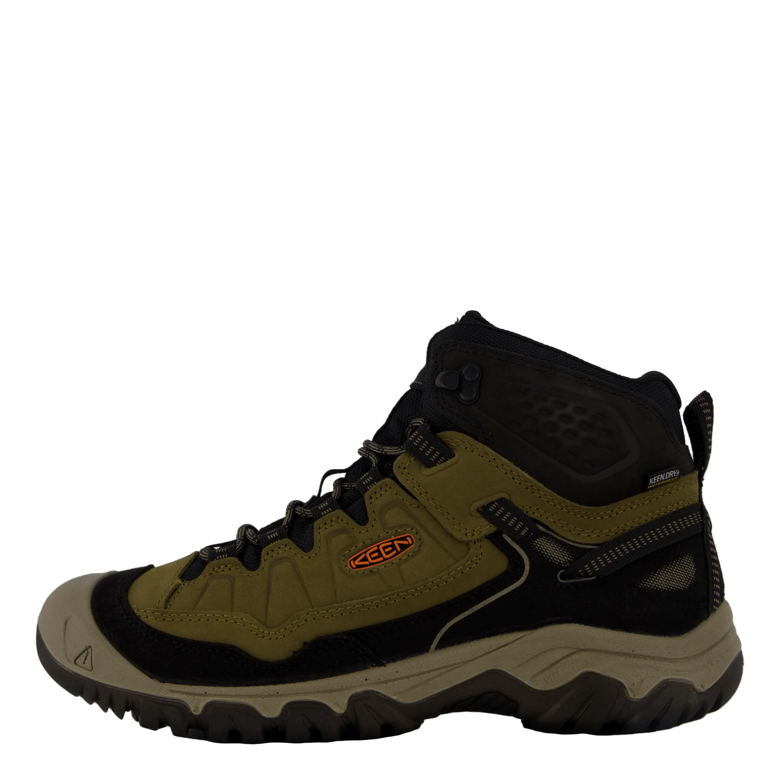 Dark Olive and Gold Flame Keen Shoes Targhee Iv Mid Wp M