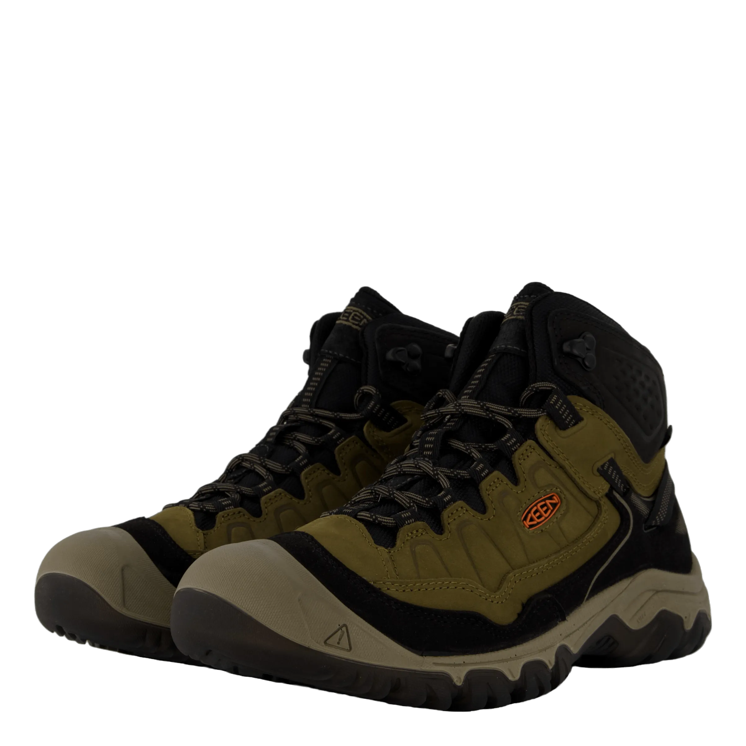 Dark Olive and Gold Flame Keen Shoes Targhee Iv Mid Wp M