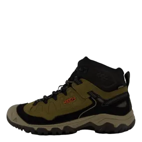 Dark Olive and Gold Flame Keen Shoes Targhee Iv Mid Wp M