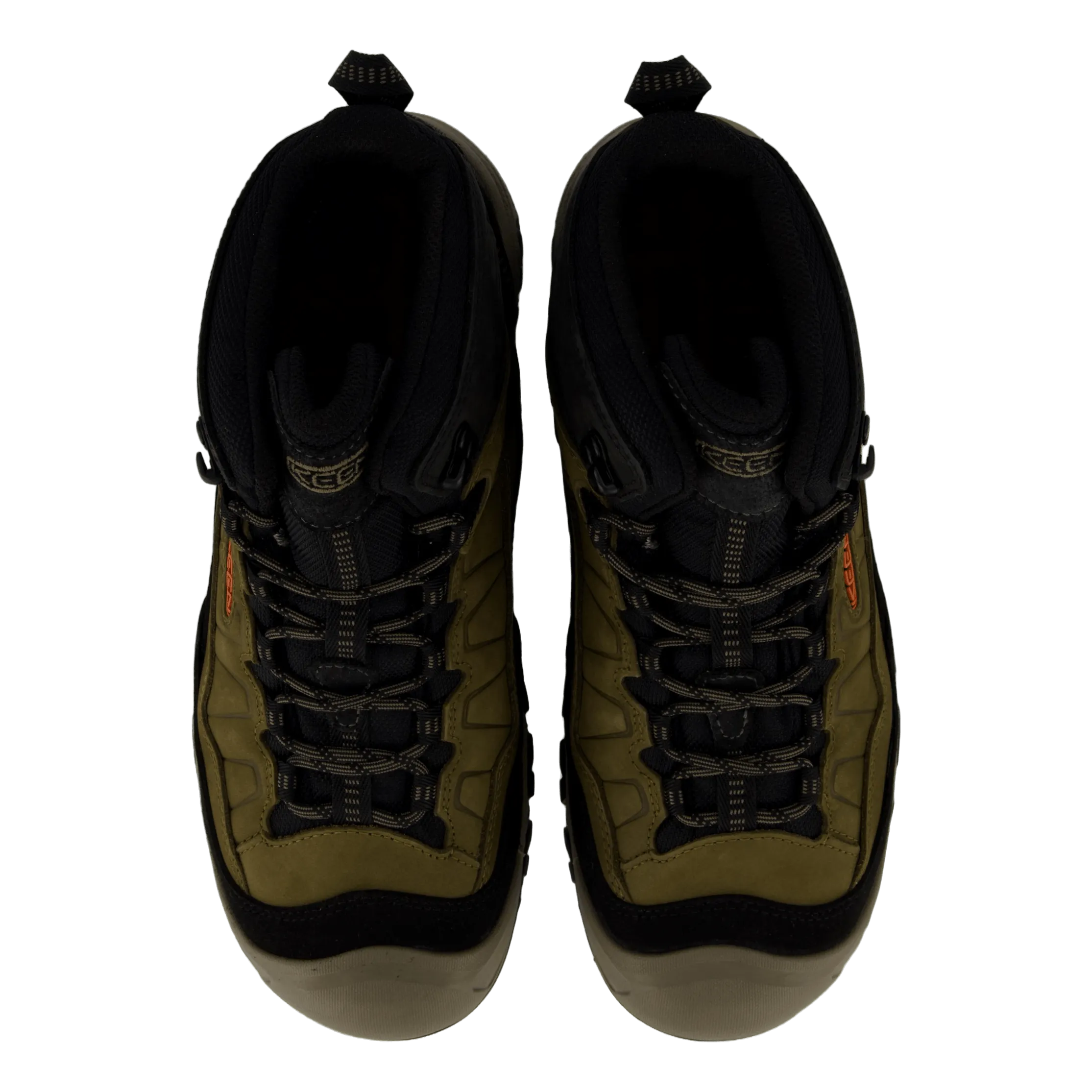 Dark Olive and Gold Flame Keen Shoes Targhee Iv Mid Wp M