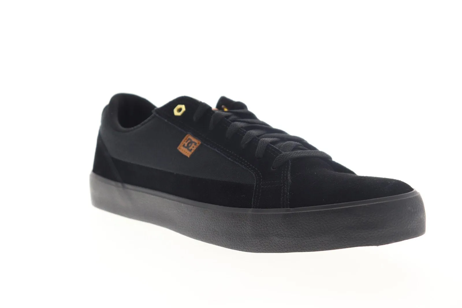 DC Men's Black Suede Low Top Skate Sneakers - ADYS300555