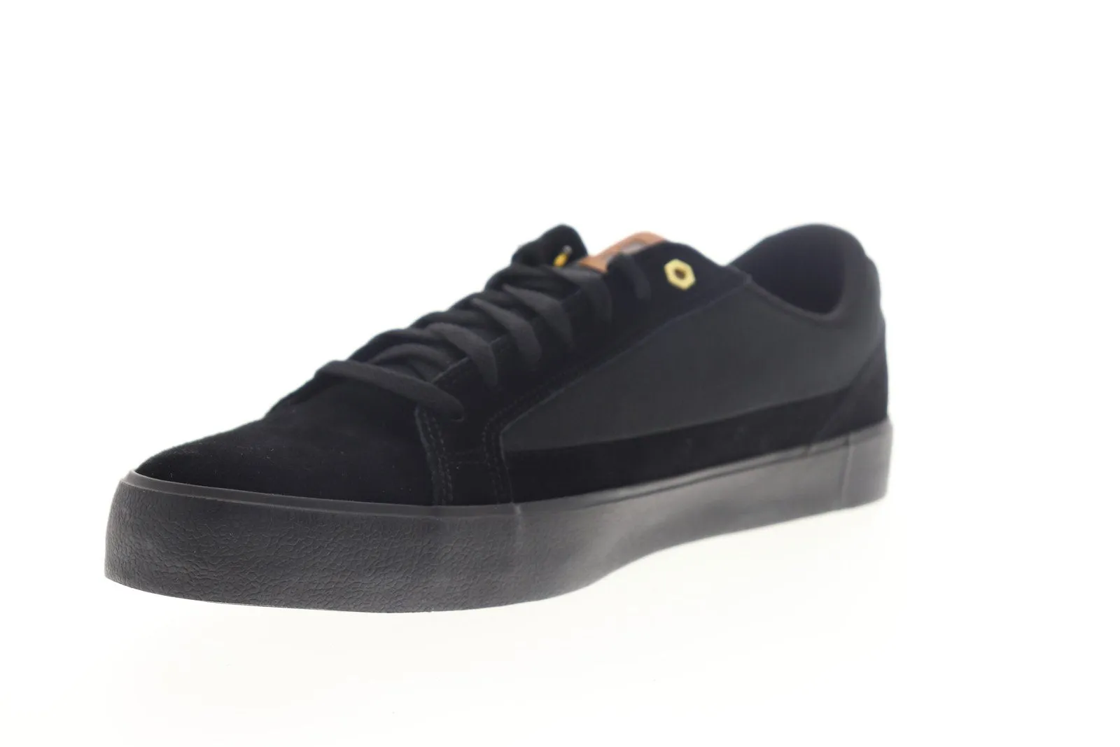 DC Men's Black Suede Low Top Skate Sneakers - ADYS300555