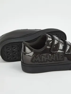 Disney Minnie Mouse Black Patent Light Up School Shoes at George ASDA