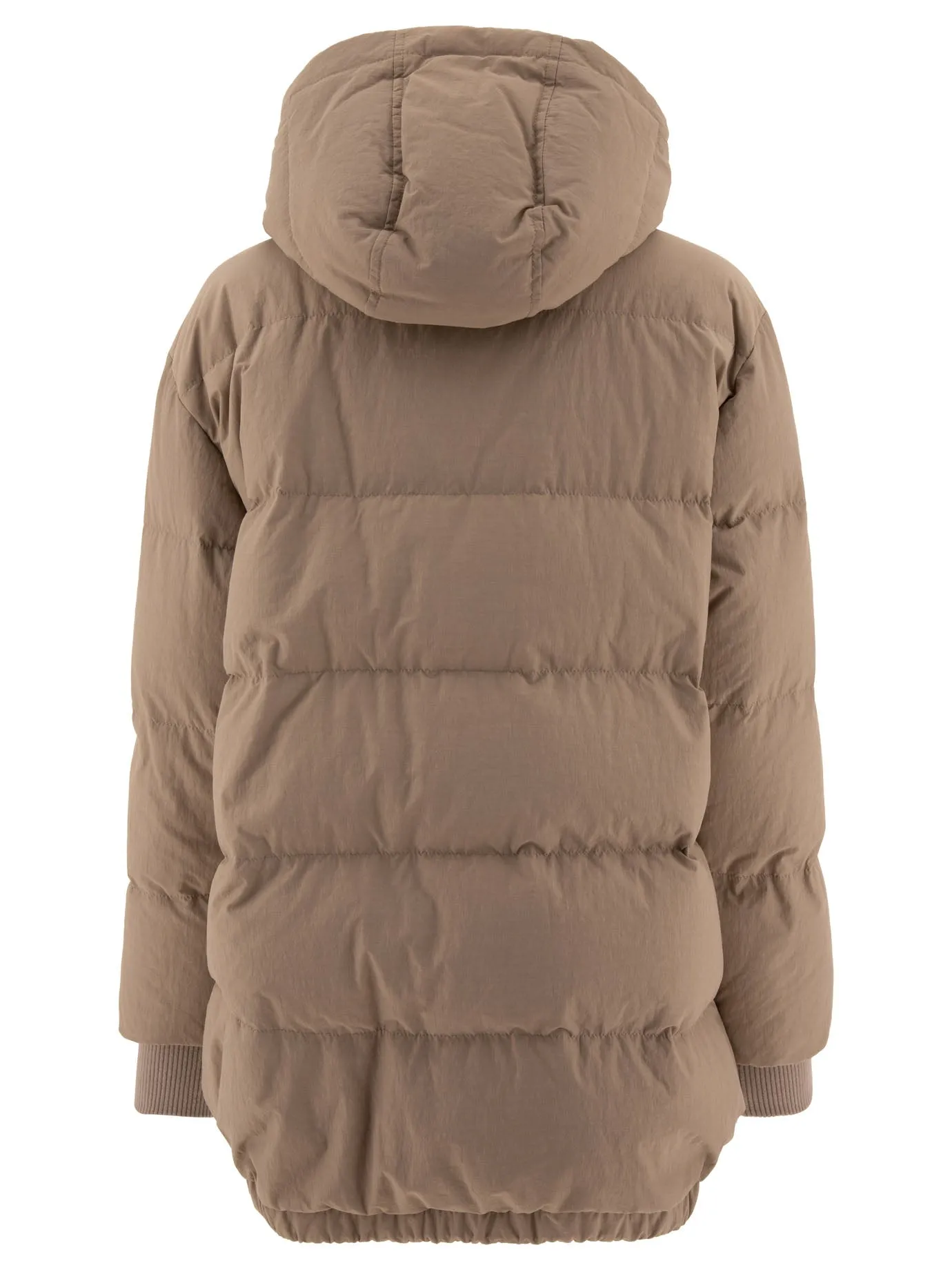 Beige Technical Cotton Down Jacket