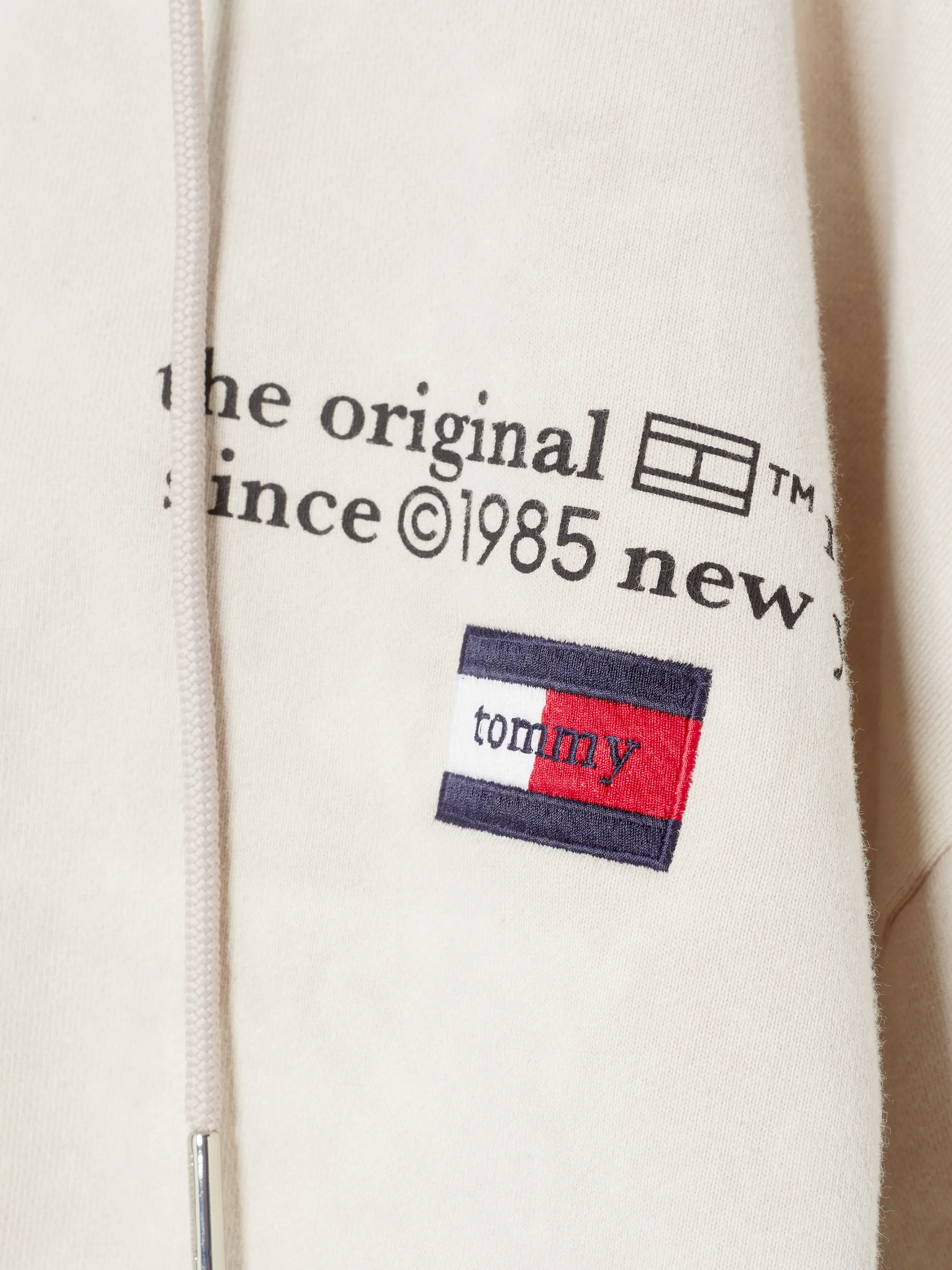 Tommy Jeans Cropped Hoodie with Dual Gender Back Graphic - Sweatshirts & Hoodies