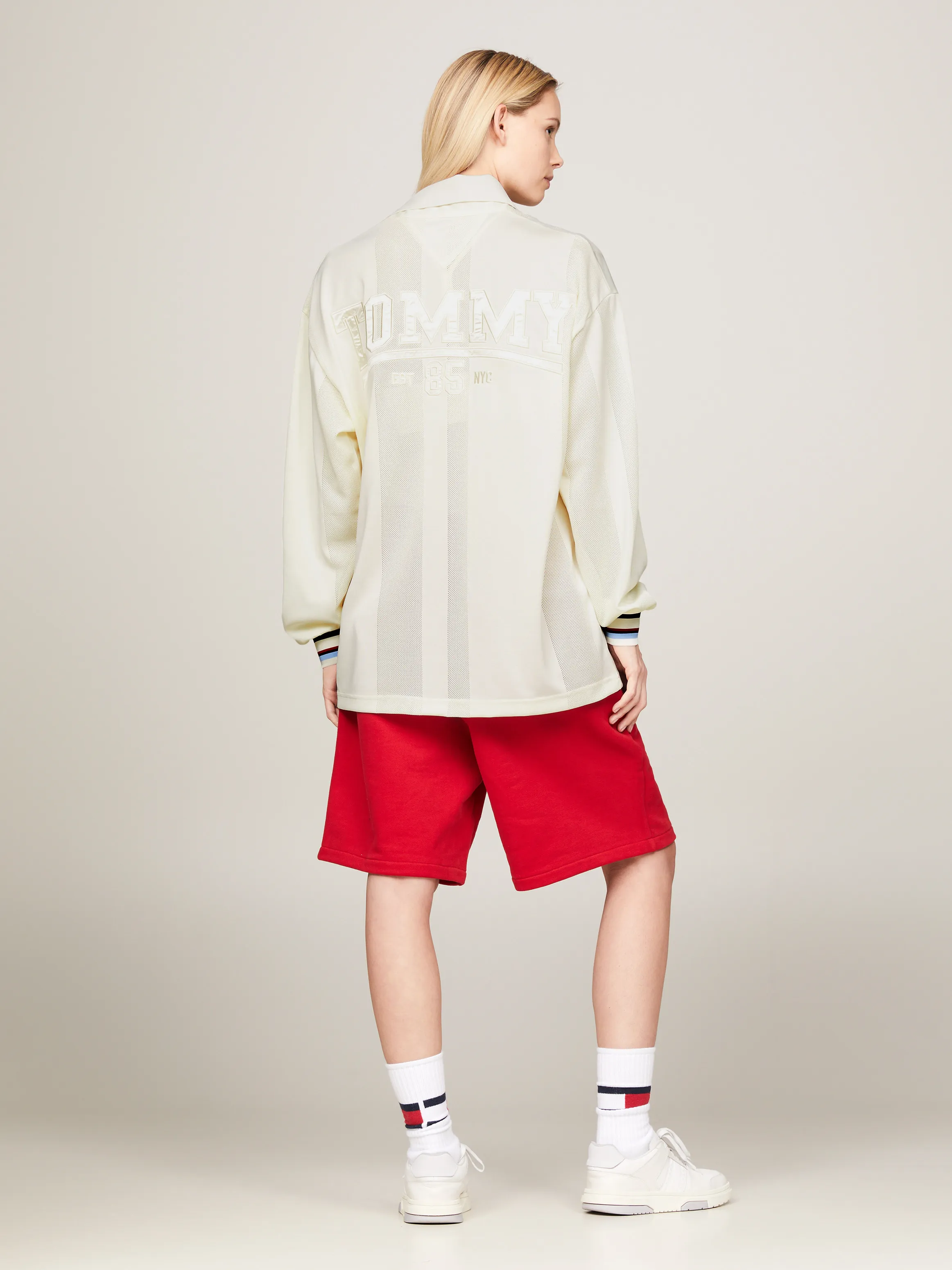 Dual Gender Varsity Rugby Shirt with Mesh Panel - Tommy Jeans