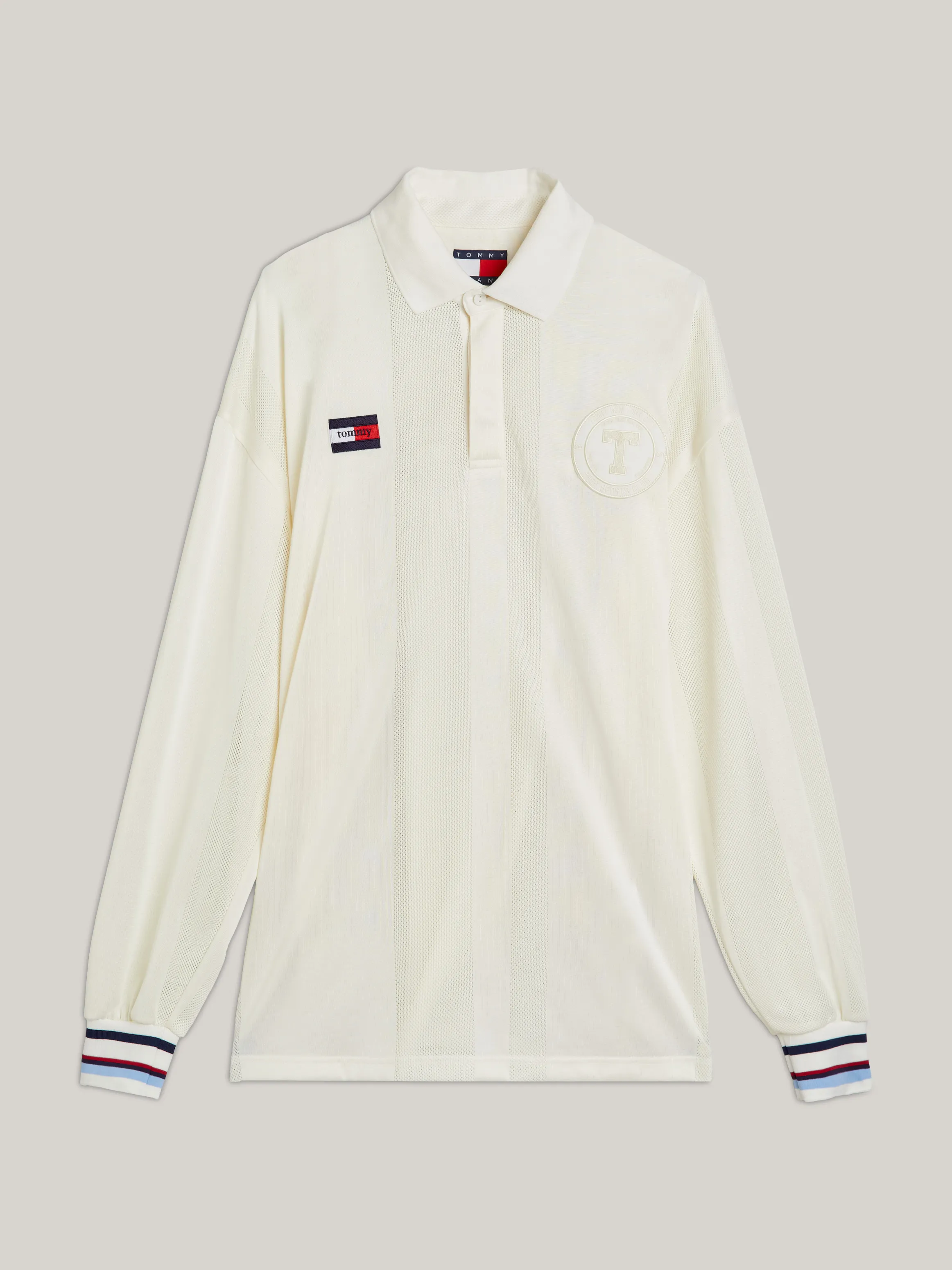 Dual Gender Varsity Rugby Shirt with Mesh Panel - Tommy Jeans