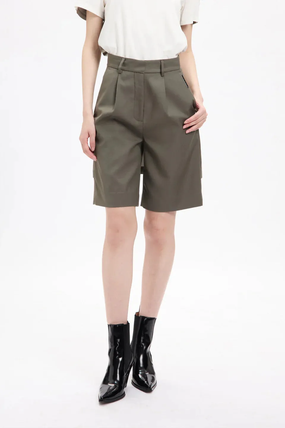 Olive Green Stylish Shorts