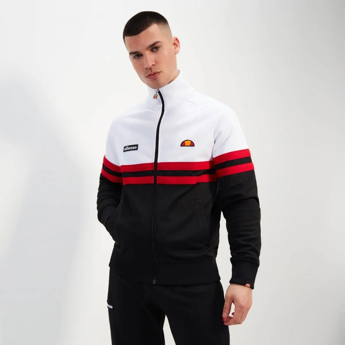 Ellesse Rimini Track Jacket White Black