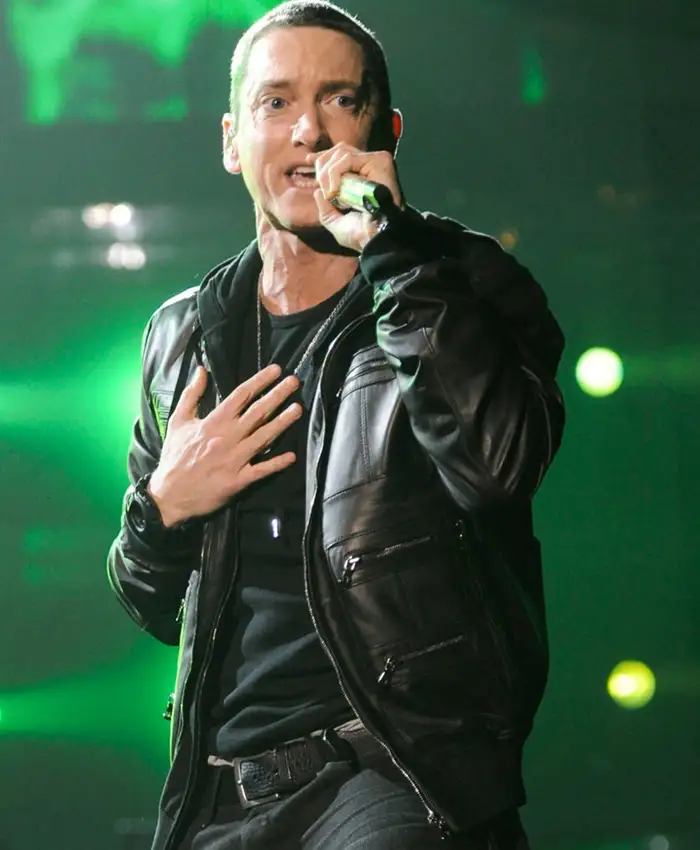 Eminem Grammy Awards Black Leather Jacket