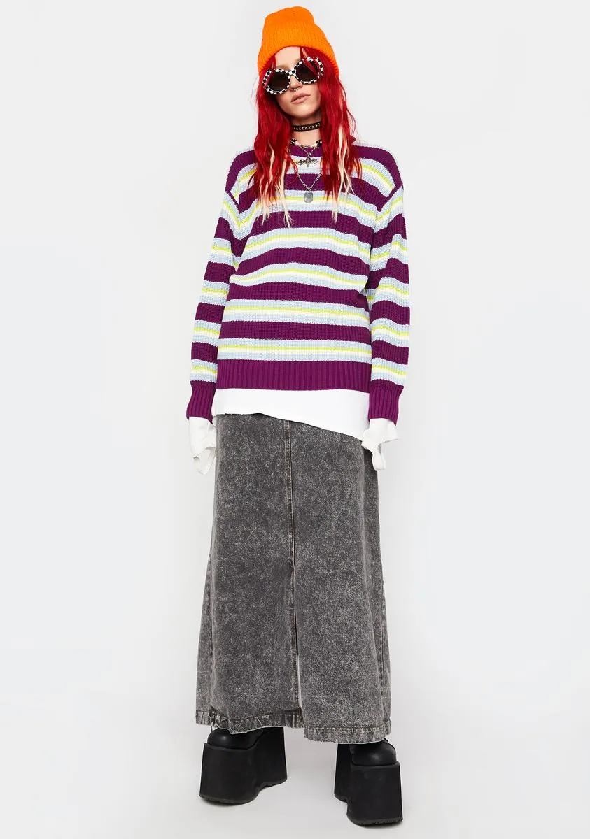 Eraser Striped Sweater -> Striped Sweater with Eraser Design