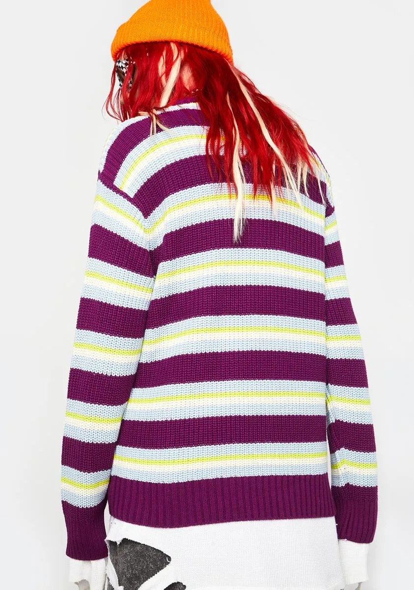 Eraser Striped Sweater -> Striped Sweater with Eraser Design