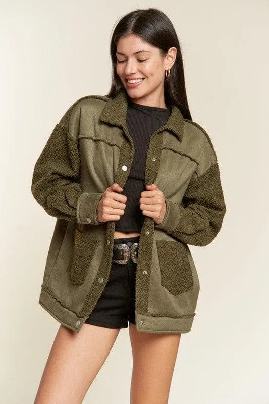 Faux Fur and Suede Jacket - Jade By Jane