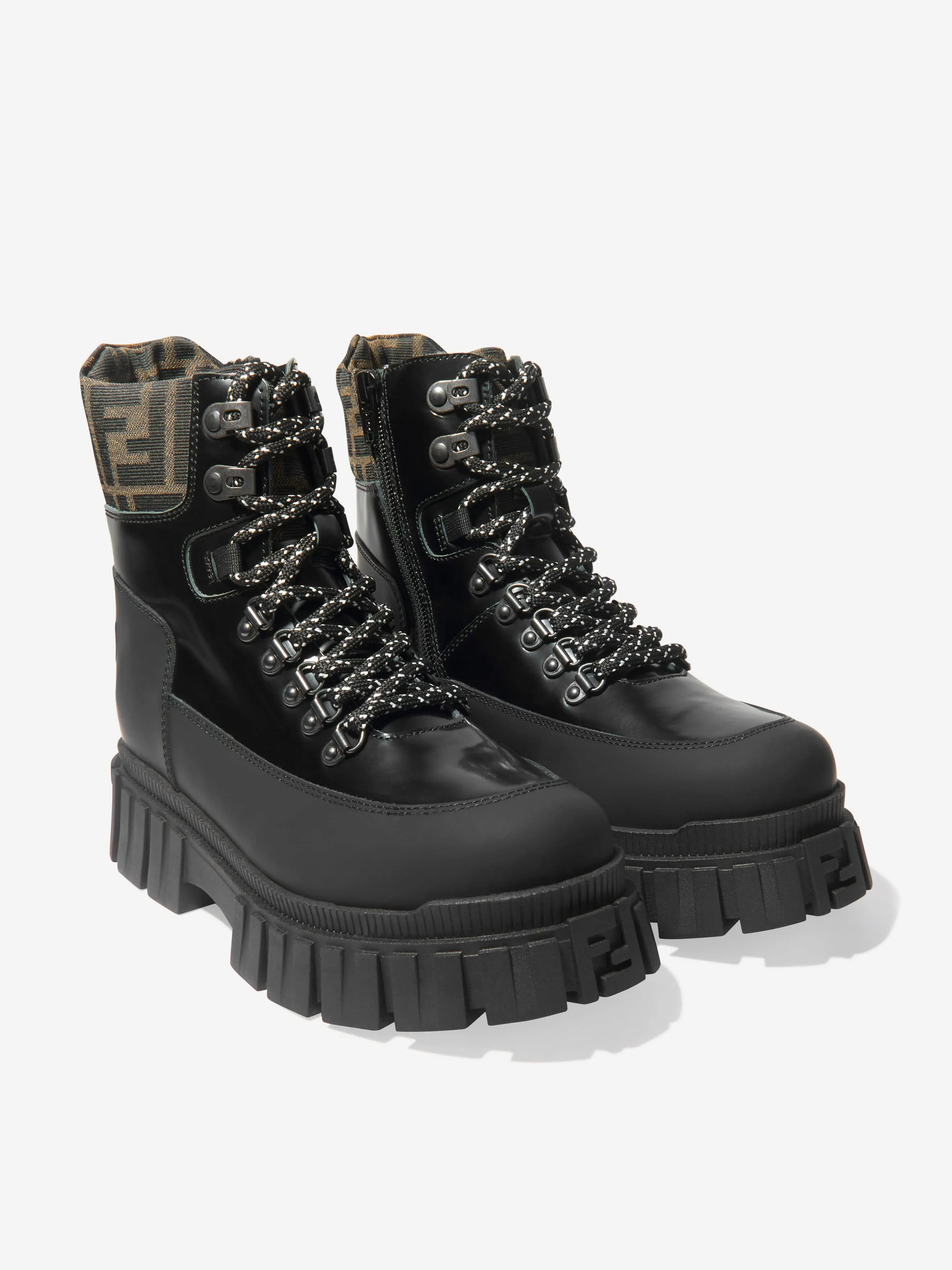 Fendi Kids FF Military Boots