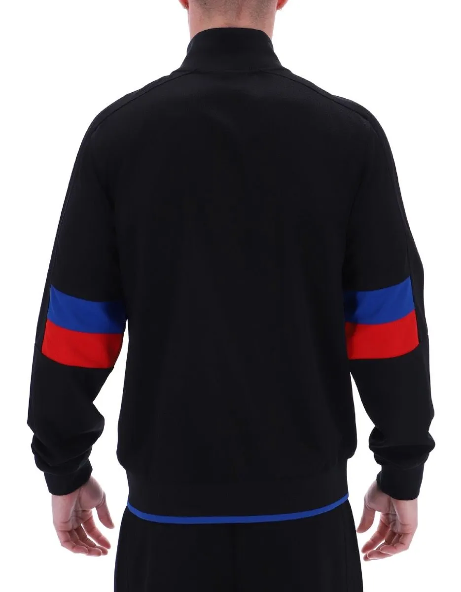 Black Bright Blue Fila Fischer Colour Blocked Track Jacket