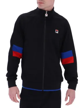 Black Bright Blue Fila Fischer Colour Blocked Track Jacket