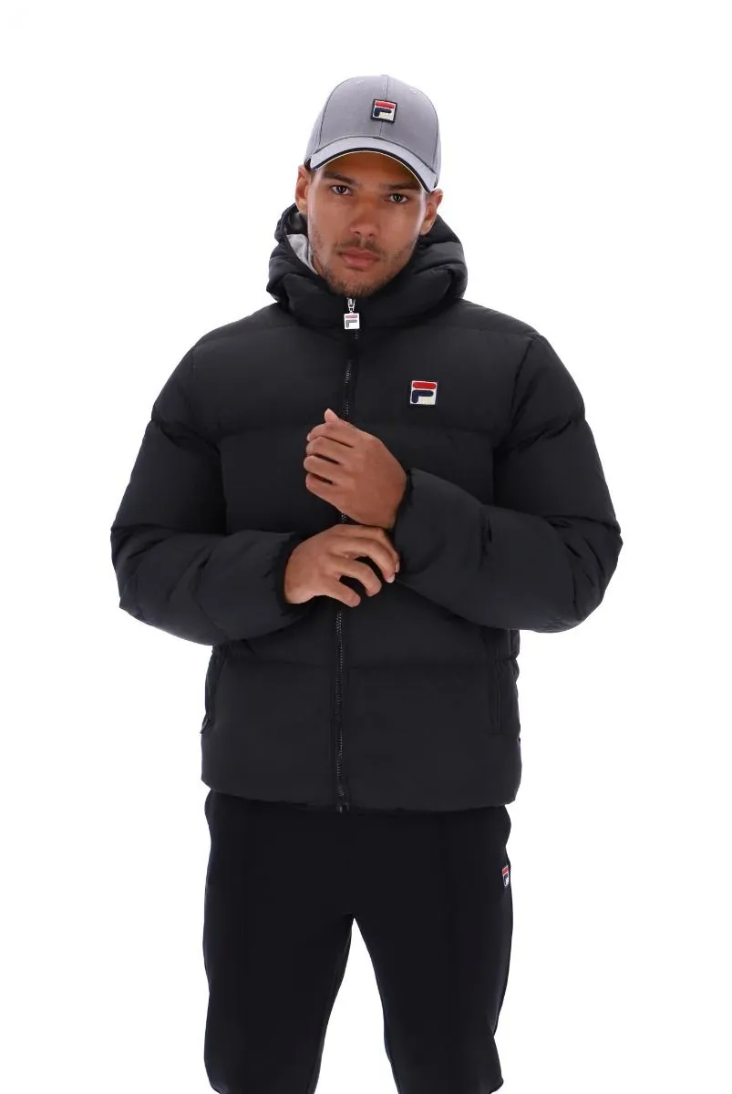 Fila Black Sharkskin Harry Padded Heavy Jacket