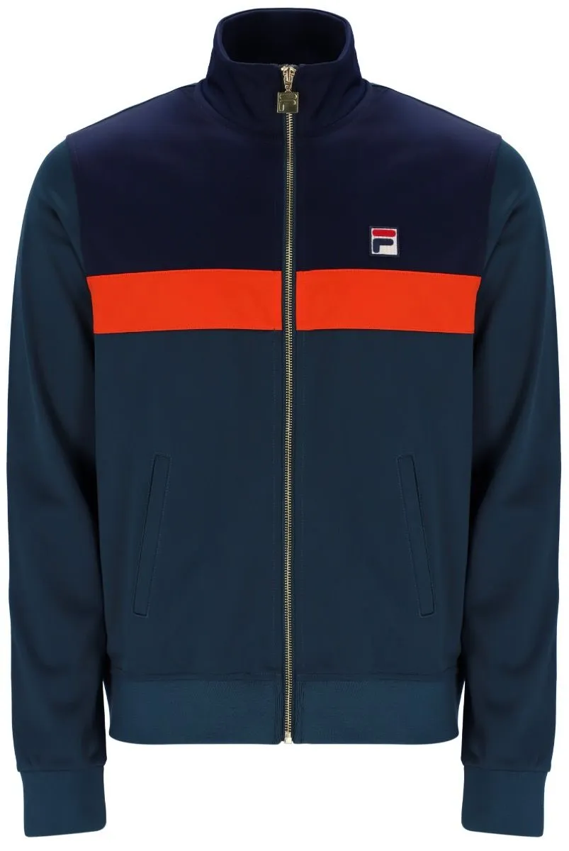 Dark Teal Navy Mandarin Fila Nash Track Jacket