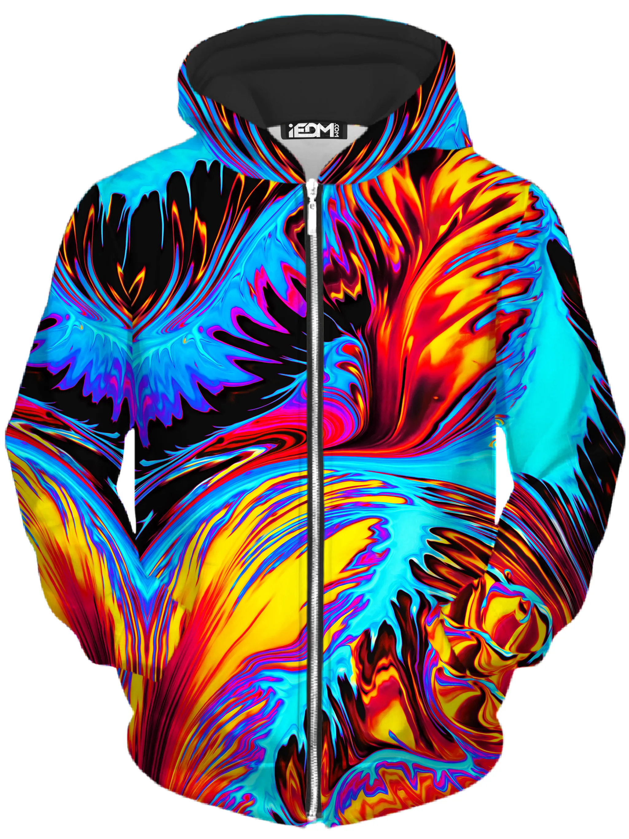 Firebird Plumage Gender-Neutral Zippered Hooded Sweatshirt