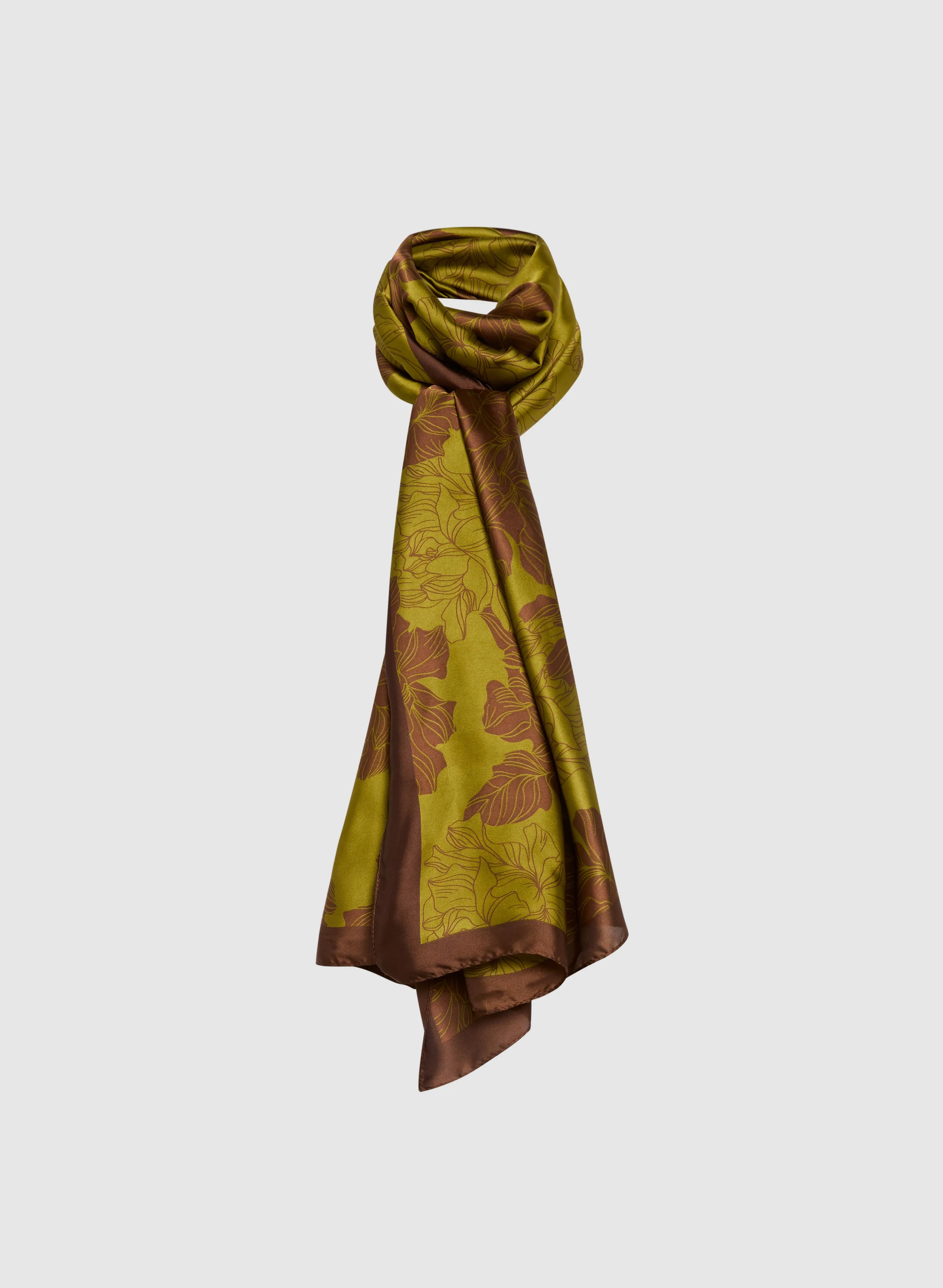 Floral Patterned Oblong Scarf