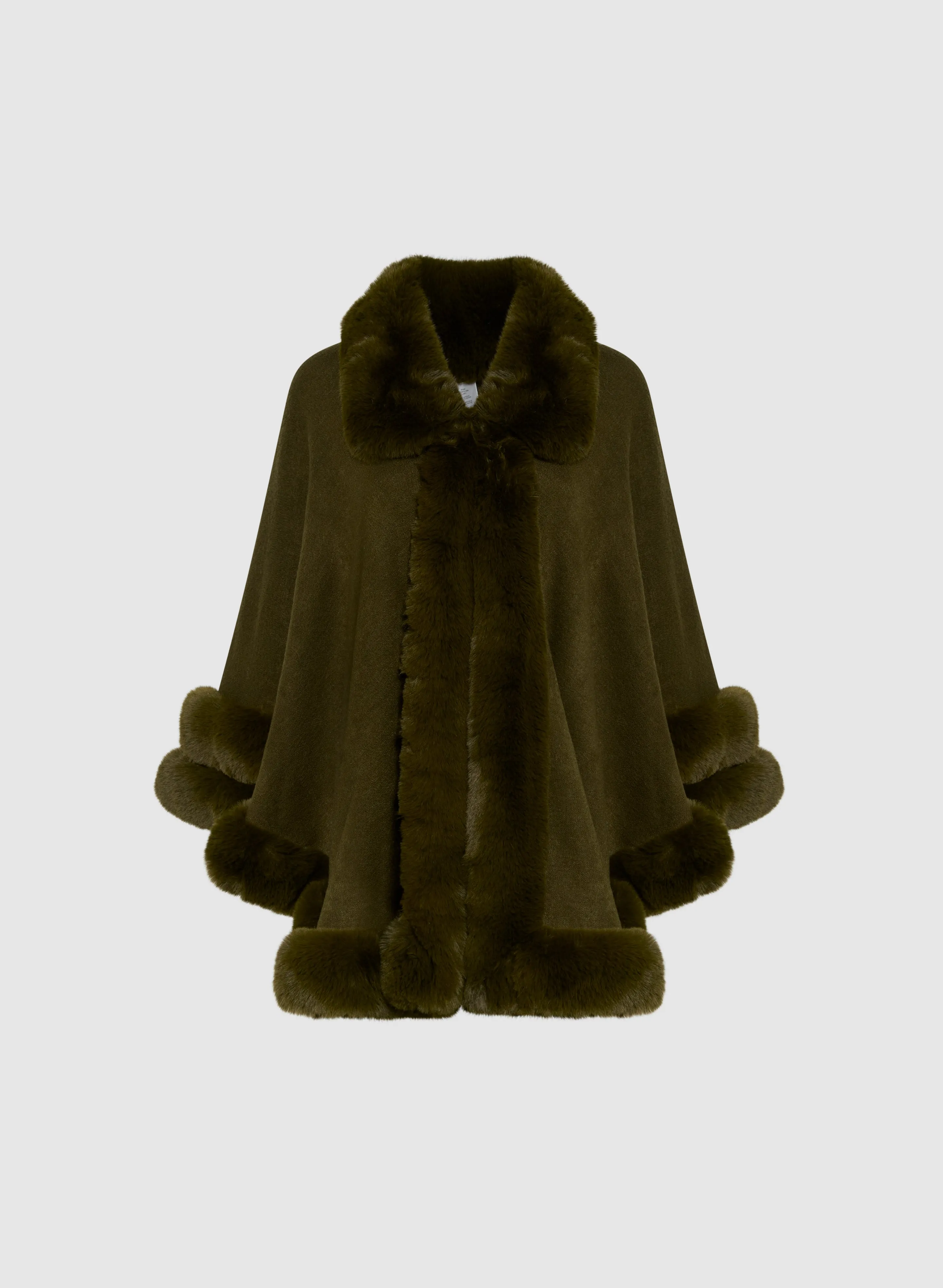 Fur-Effect Poncho