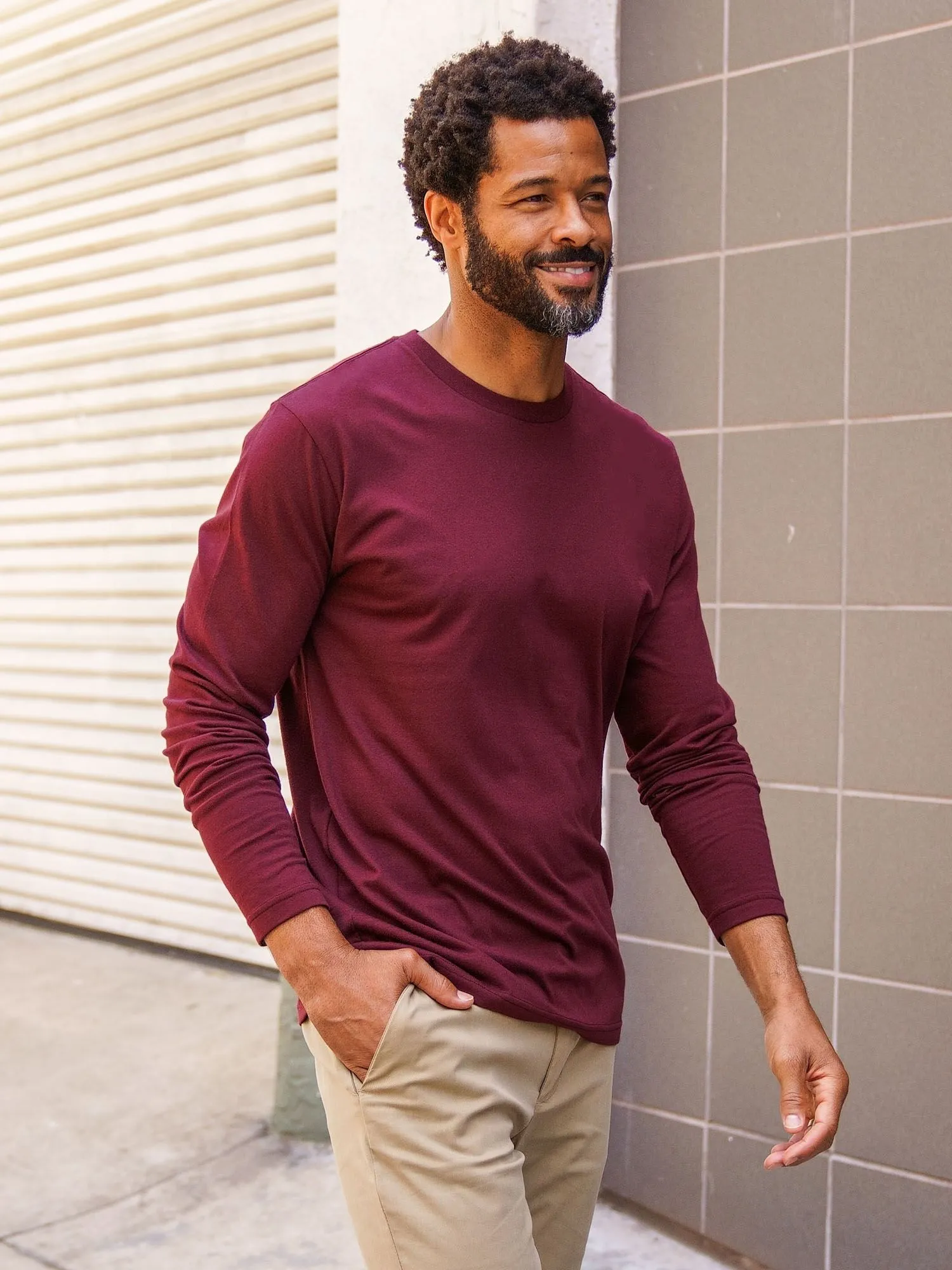 Garnet Long Sleeve Crew Neck Sweater