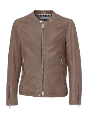 Leather Jacket with Zipper