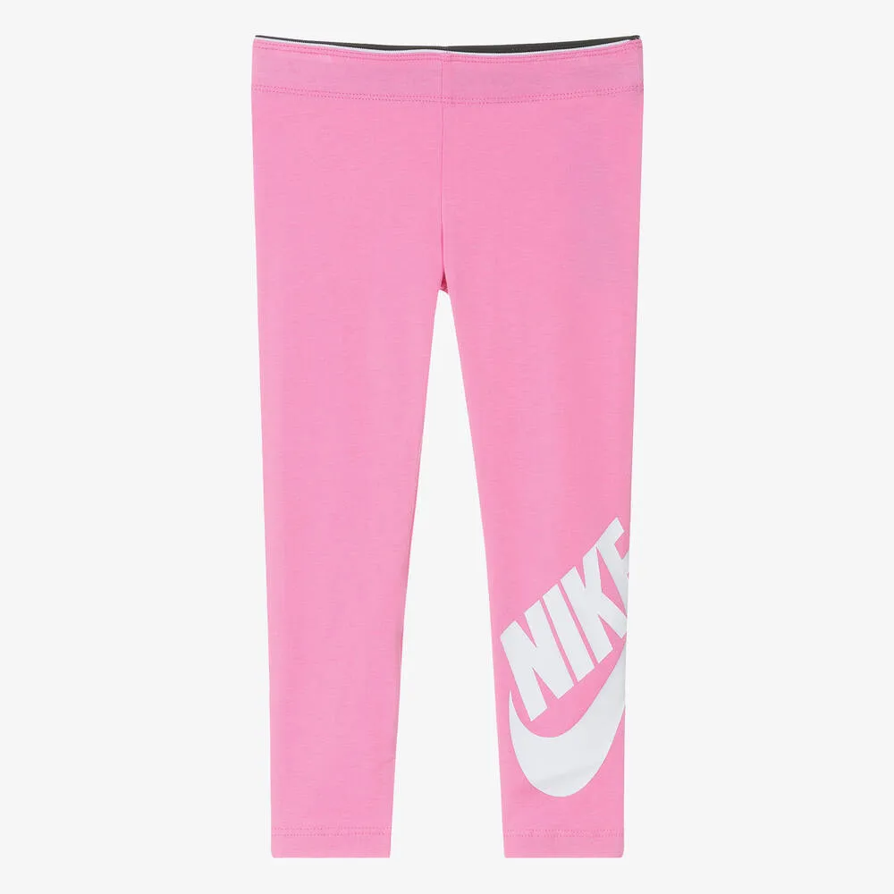 Pink Cotton Leggings for Girls