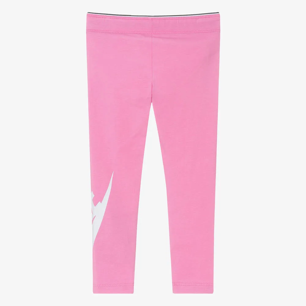 Pink Cotton Leggings for Girls