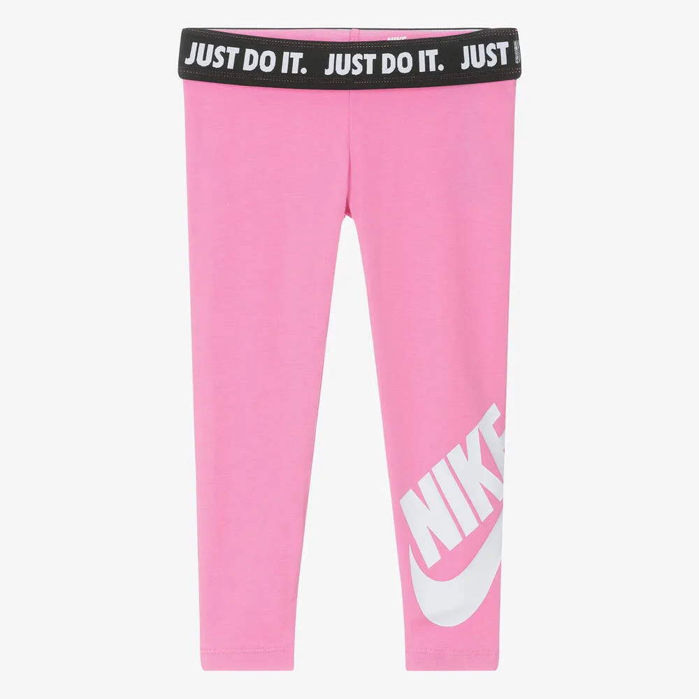 Pink Cotton Leggings for Girls