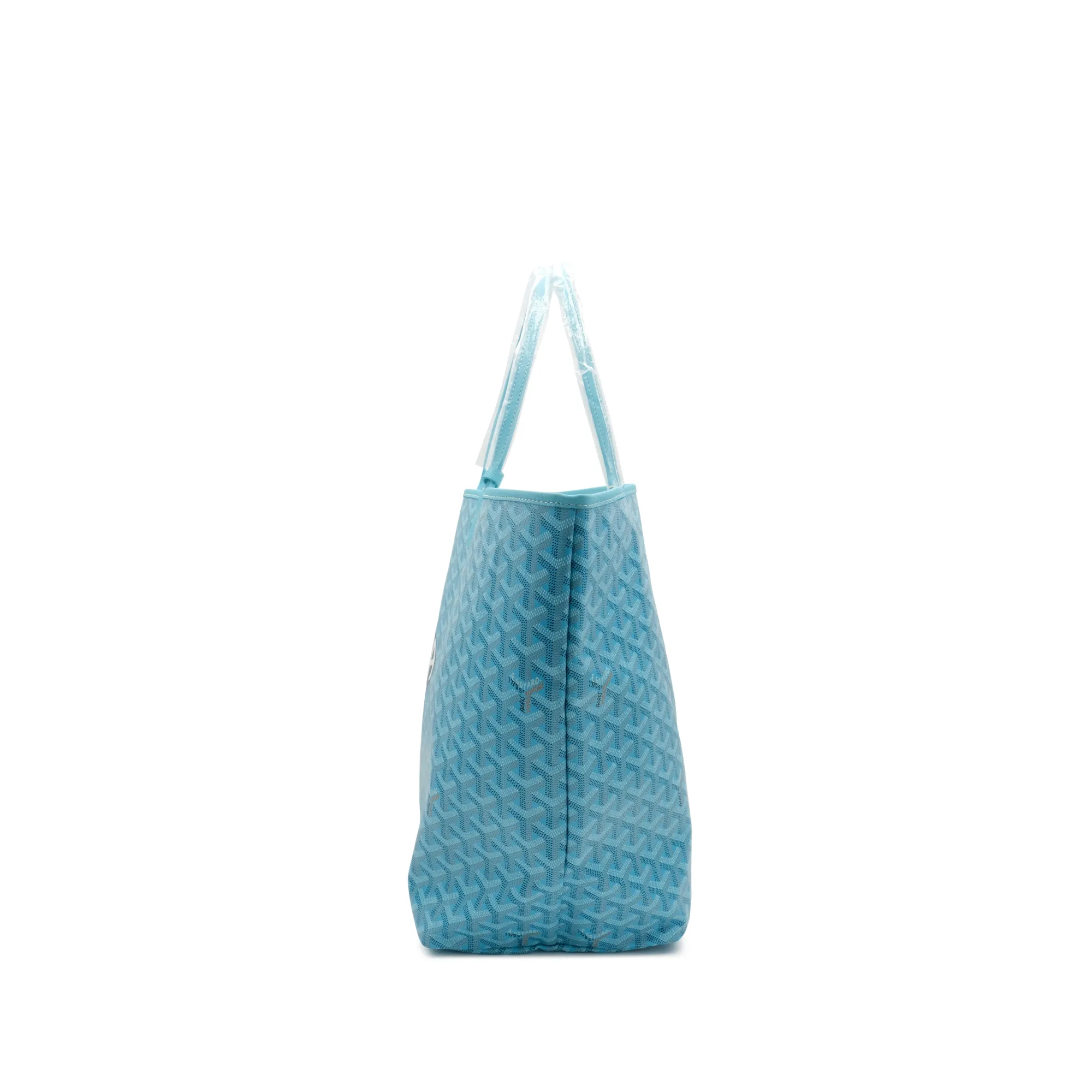 Goyard Turquoise Goyardine Canvas Chevroches Calfskin Saint Louis GM Bag Balise Beach Towel 2024