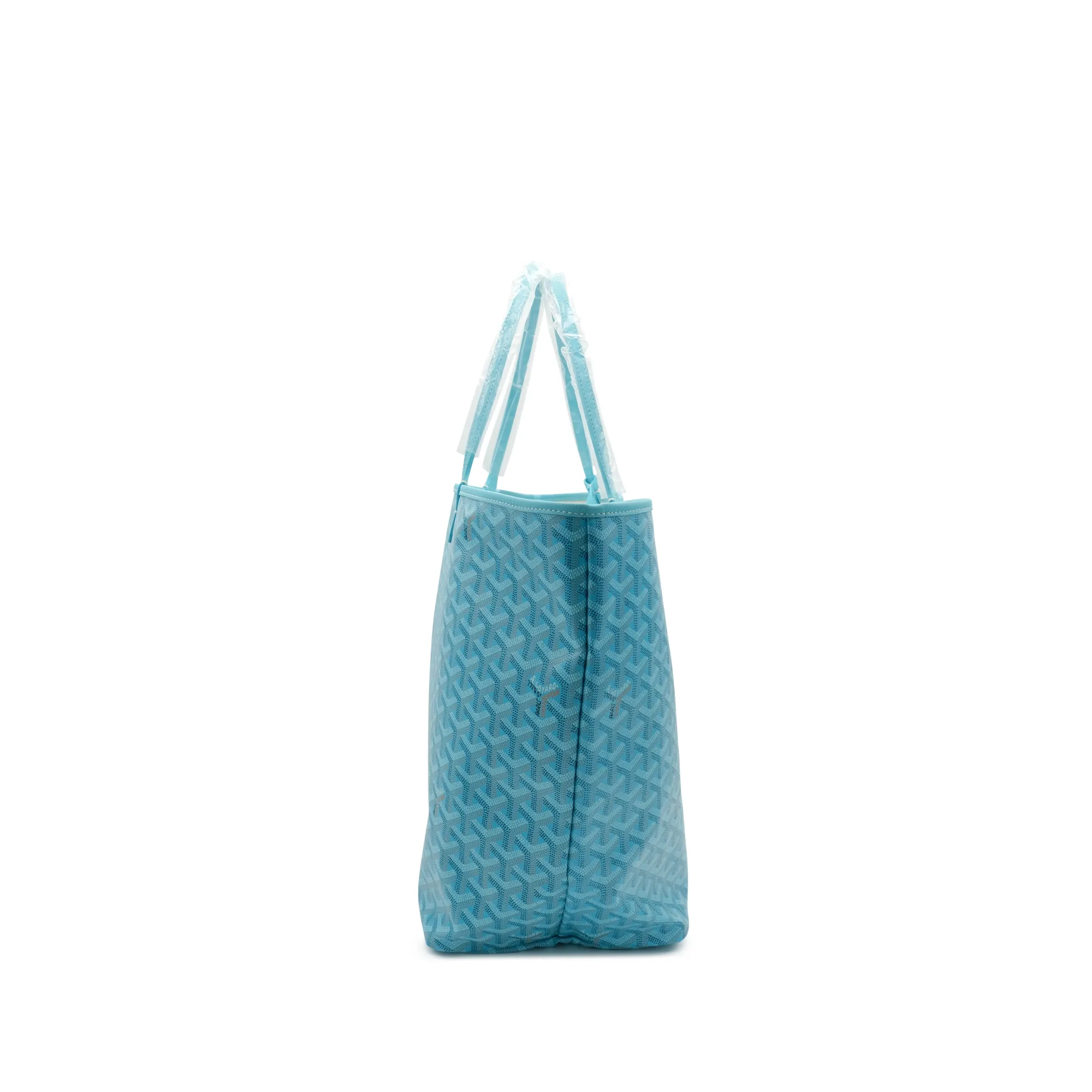 Goyard Turquoise Goyardine Canvas Chevroches Calfskin Saint Louis GM Bag Balise Beach Towel 2024