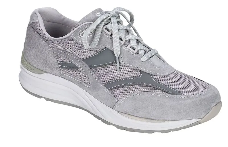 Gray Mesh Lace-Up Journey Sneaker by SAS