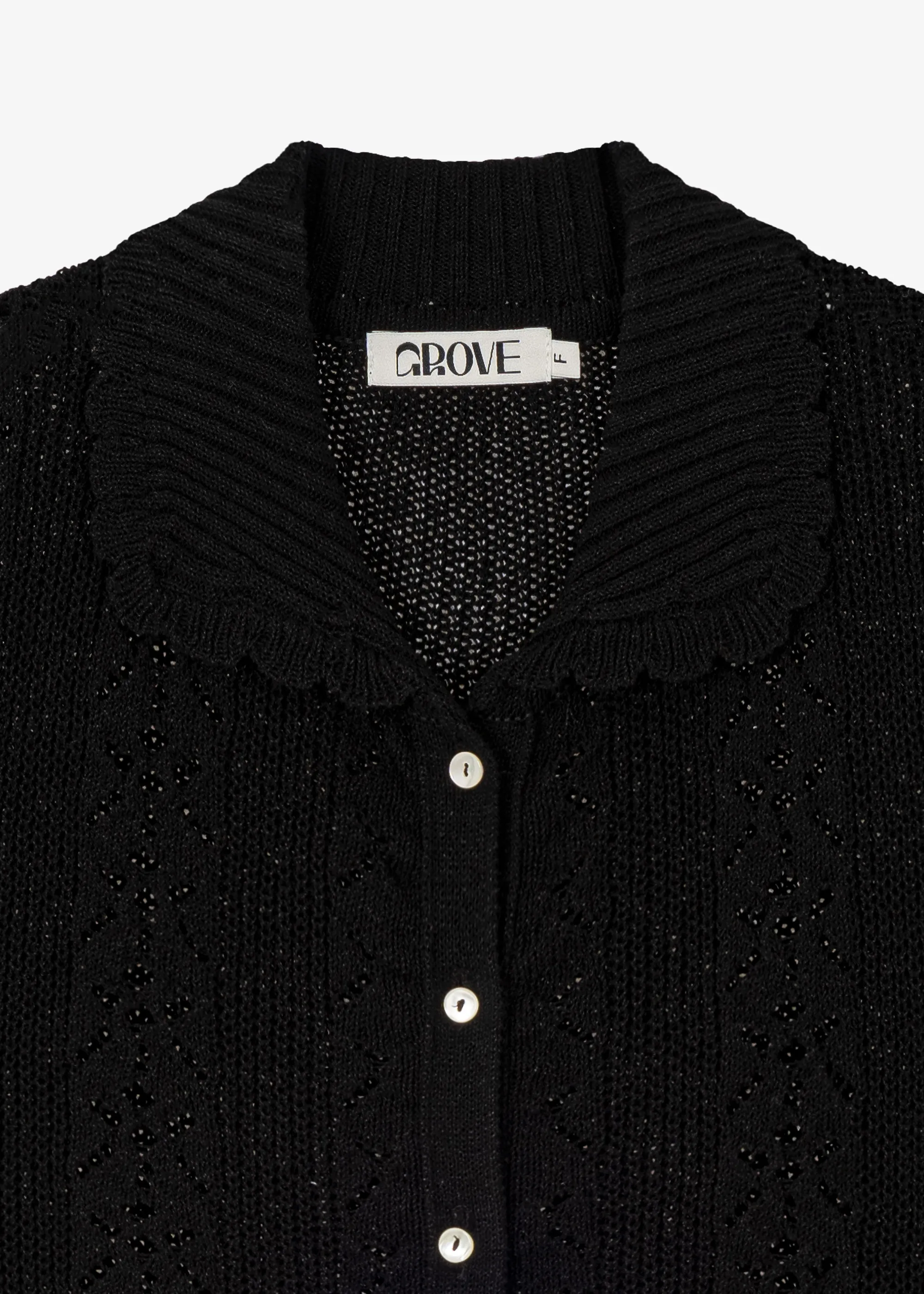 GROVE Street Style Plain Cotton Short Sleeves Cardigans Logo