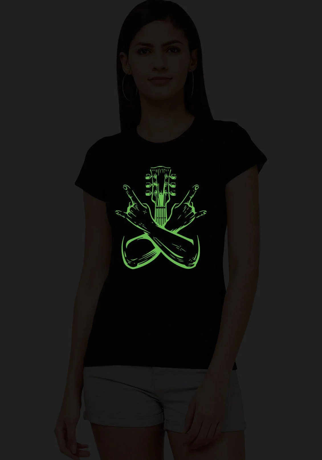 Women's Guitar Glow Tshirt