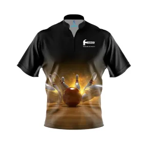 Hammer Strike Force Quick Ship CoolWick Sash Zip Bowling Jersey