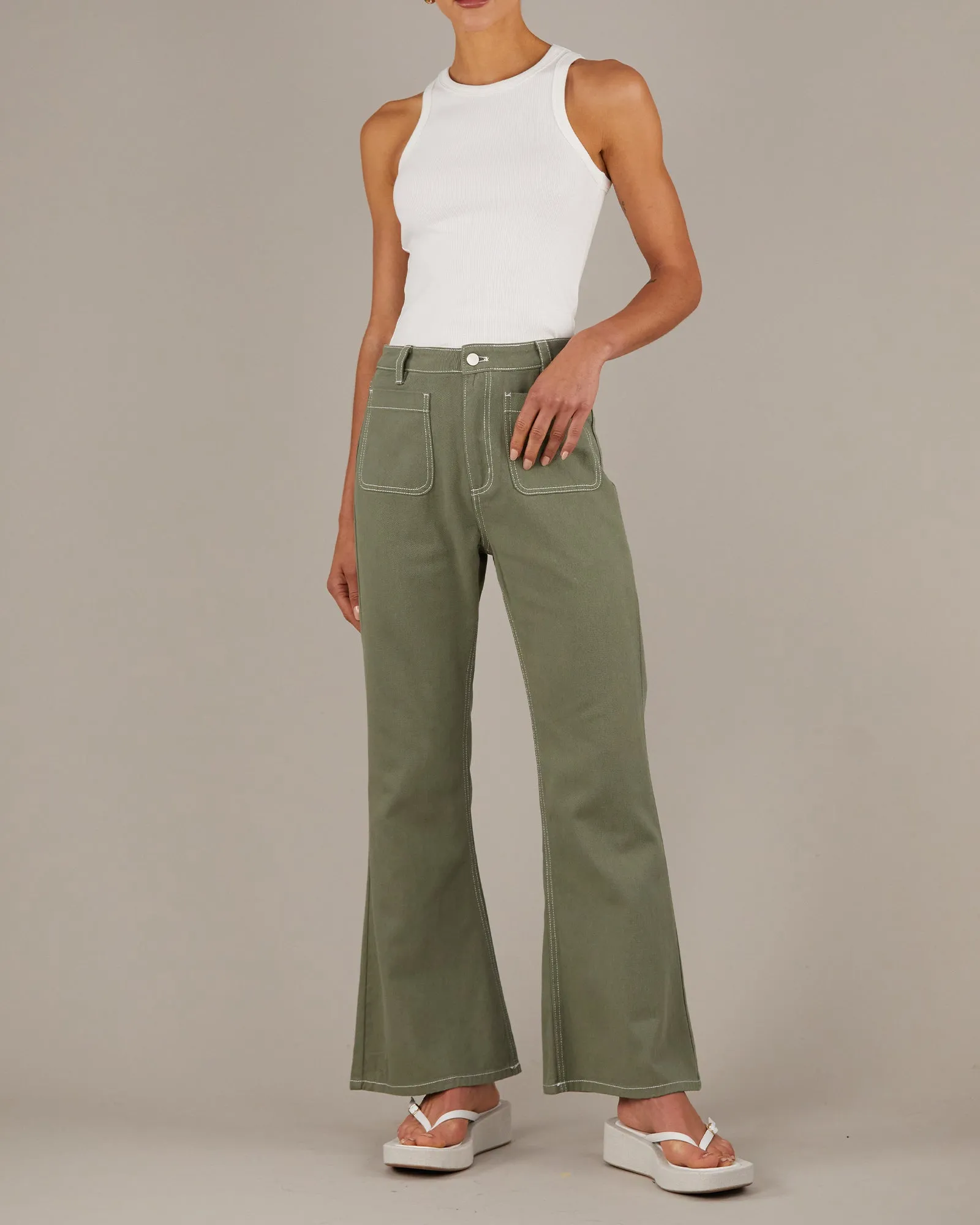 Hexham Sage Drill Pant