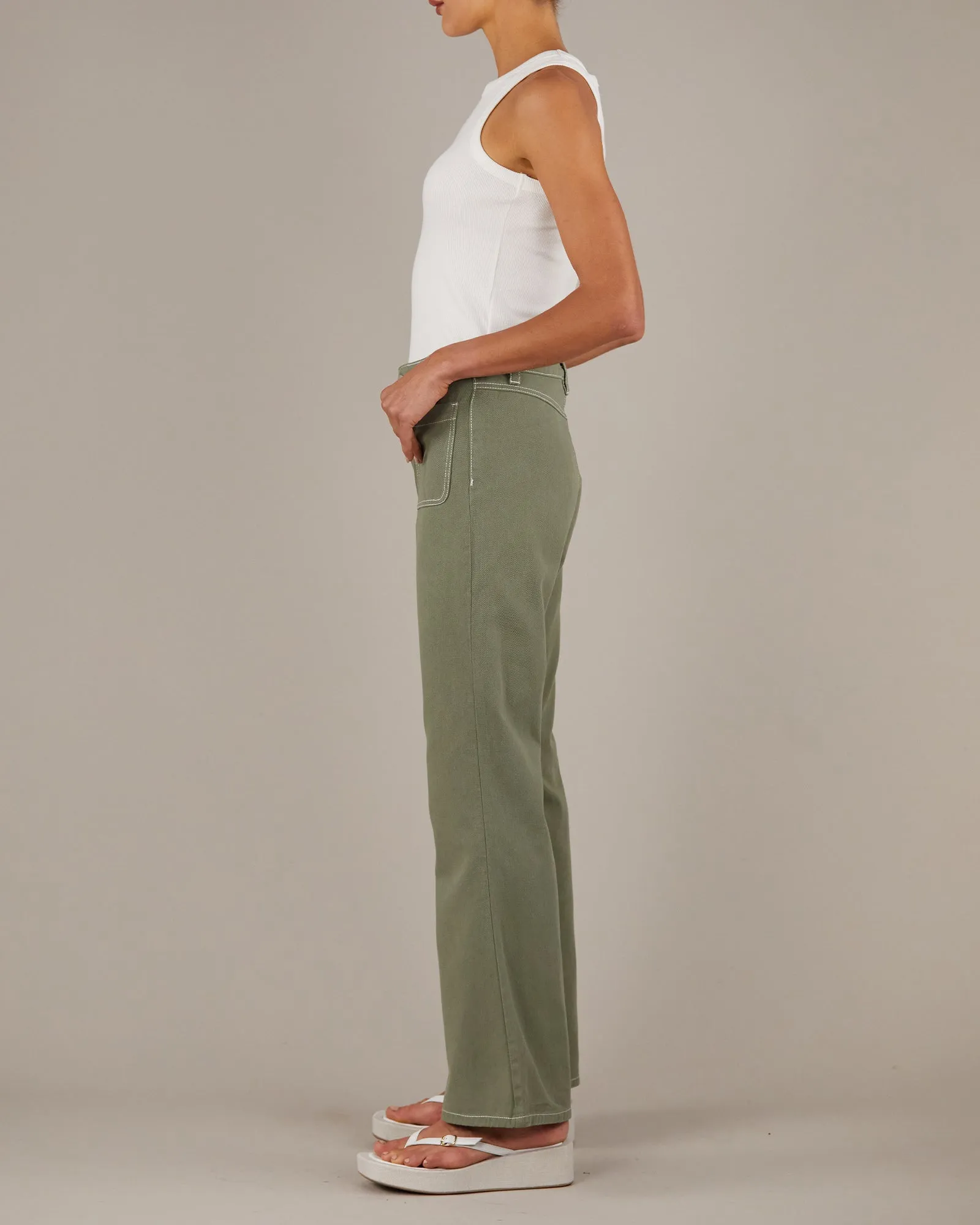 Hexham Sage Drill Pant