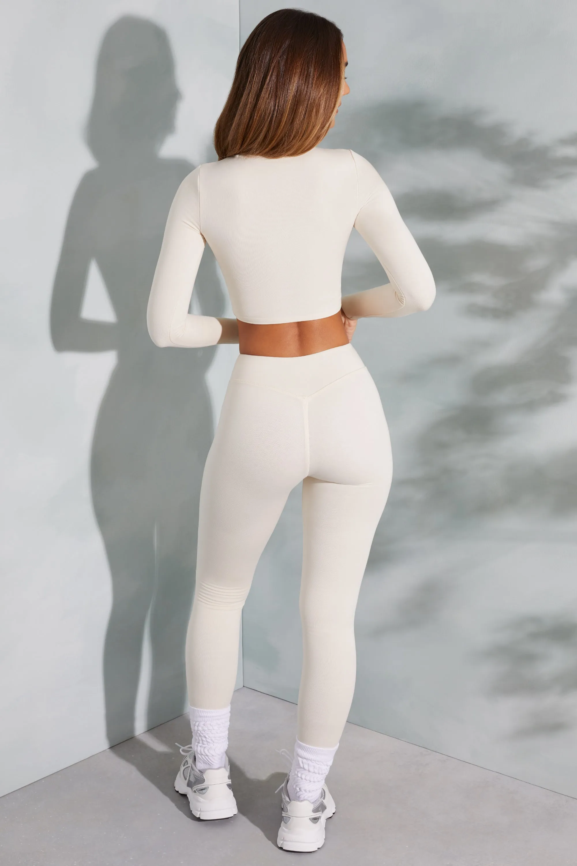 Ivory High Waist Leggings