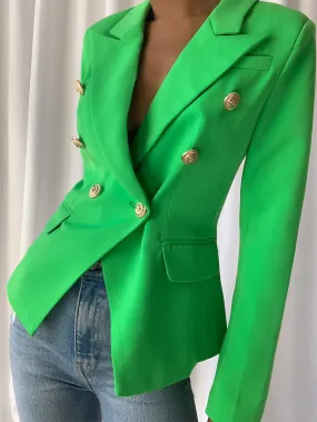 Hunter Green Double Breasted Blazer