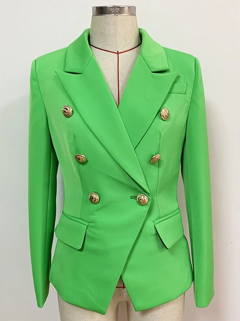 Hunter Green Double Breasted Blazer