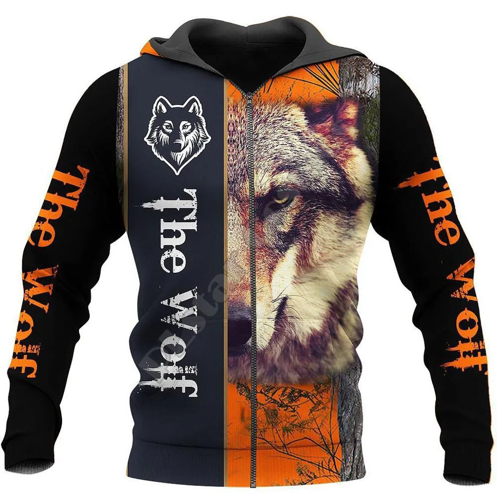 Men's Wolf Print Hoodie | Trendy Animal 3D Print Hoodies