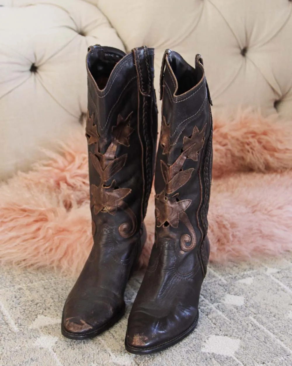 Inlaid Vintage Boots