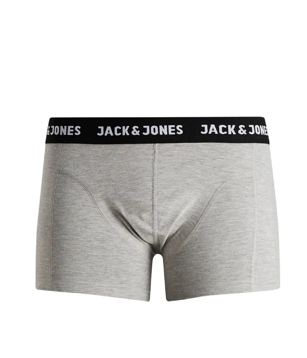 Black Blue Grey 3-Pack Trunks Shorts from Jack & Jones Anthony