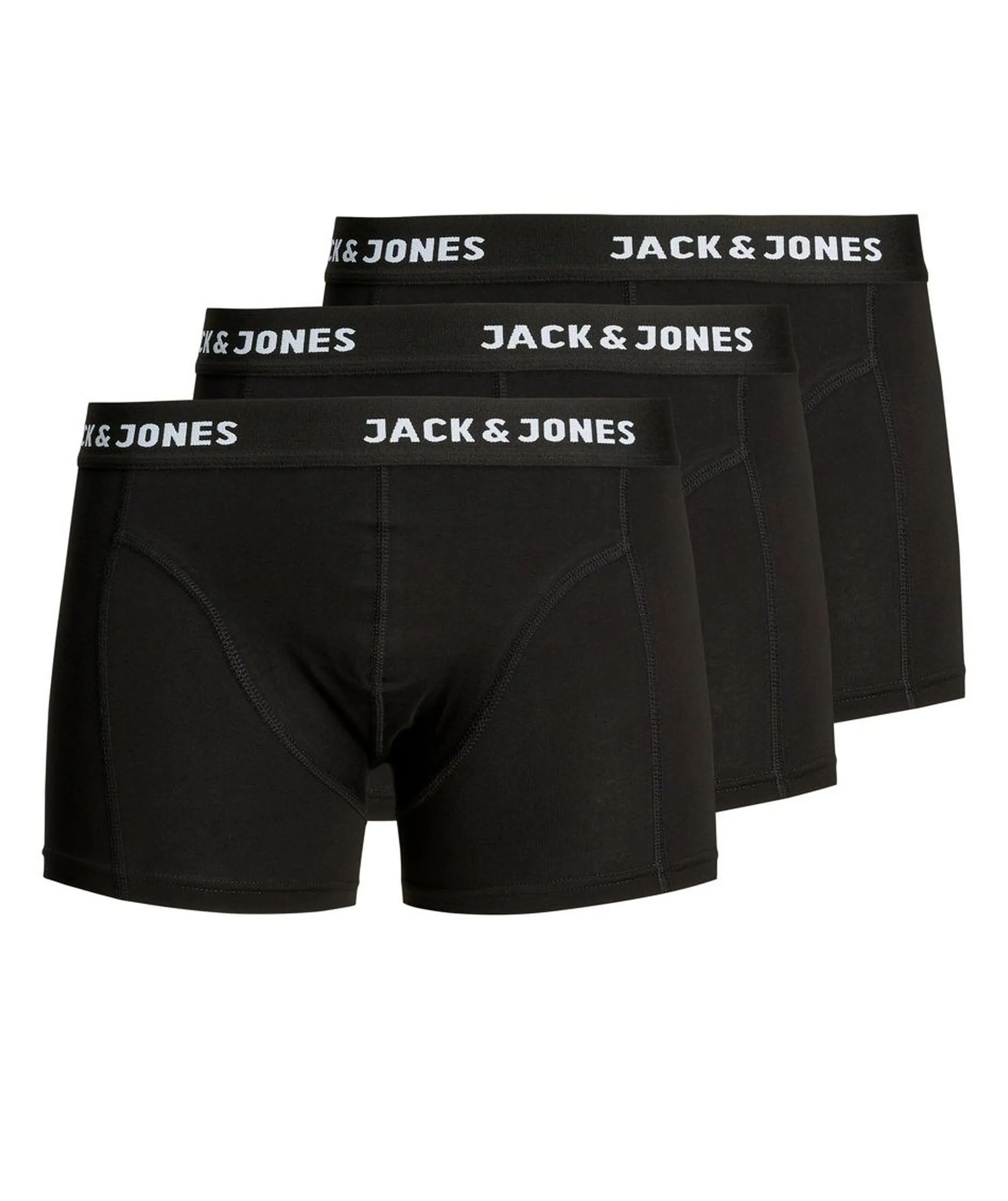 Black 3 Pack Trunks Shorts from Jack & Jones Anthony