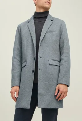 Light Grey Jack and Jones Long Marco Coat Jacket