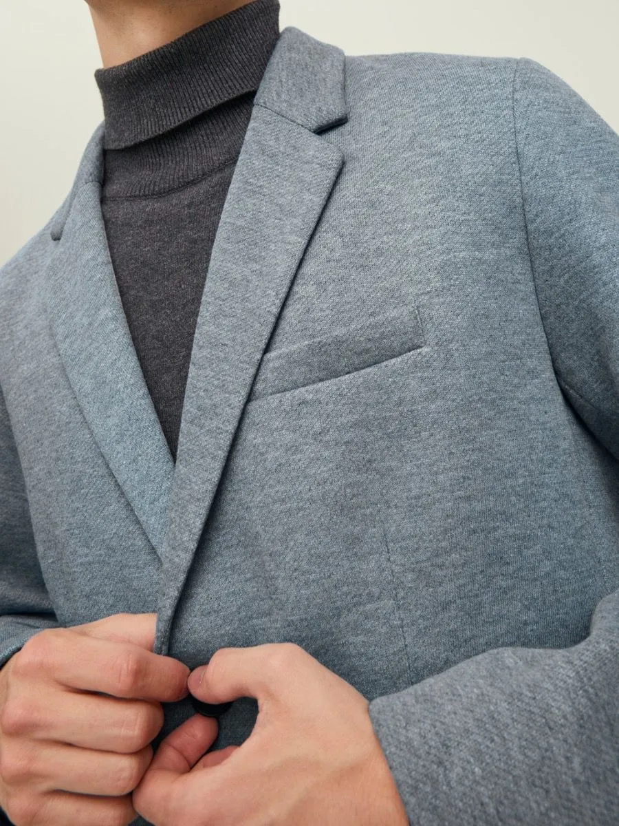 Light Grey Jack and Jones Long Marco Coat Jacket