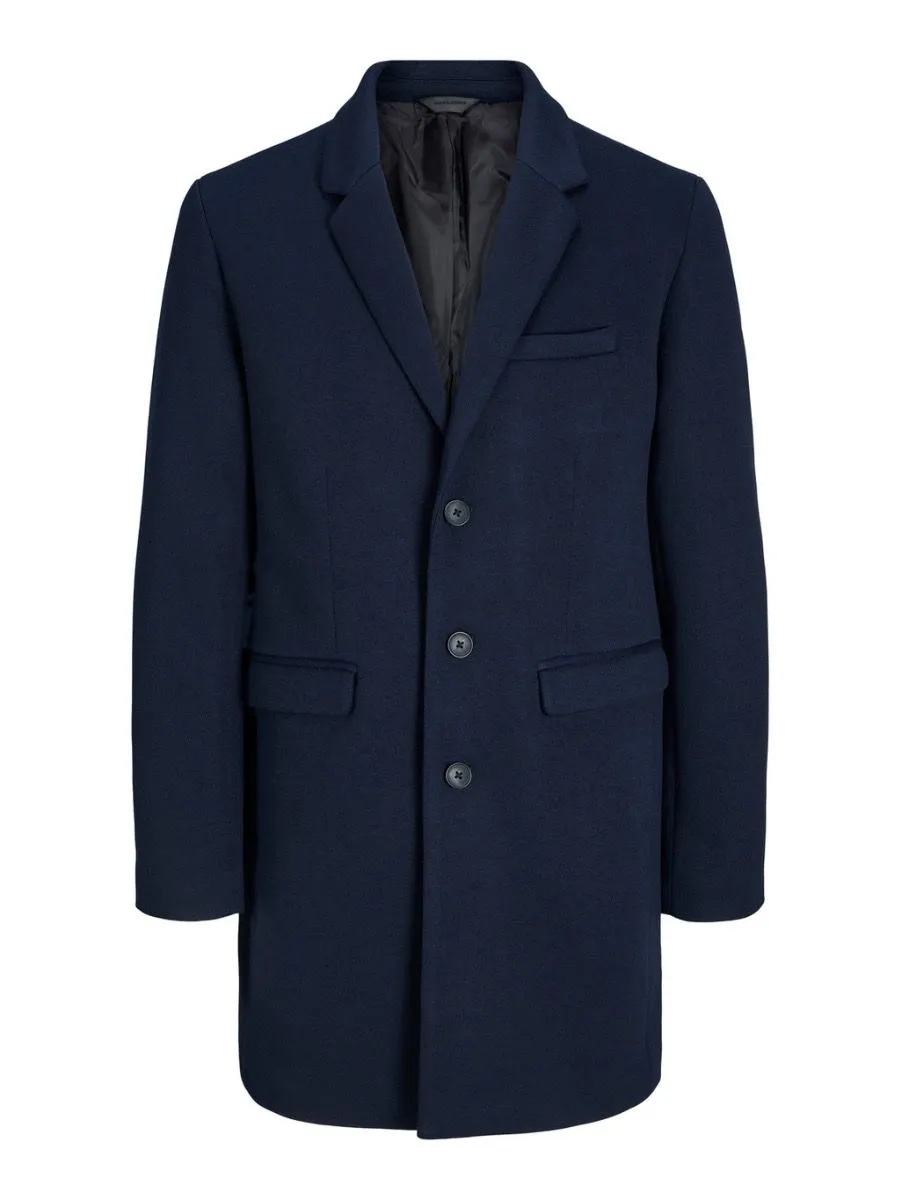 Navy Blazer Jack and Jones Long Marco Coat Jacket